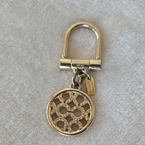 Coach Gold Key Holder/Bag Charm with Crystal Details